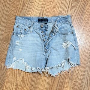 Aeropastle Light Wash Distressed Jean Shorts